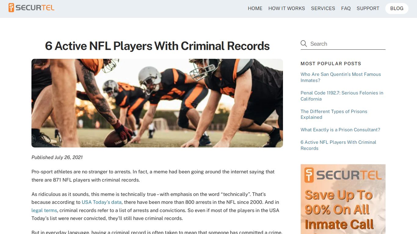 6 Active NFL Players With Criminal Records - SecurTel